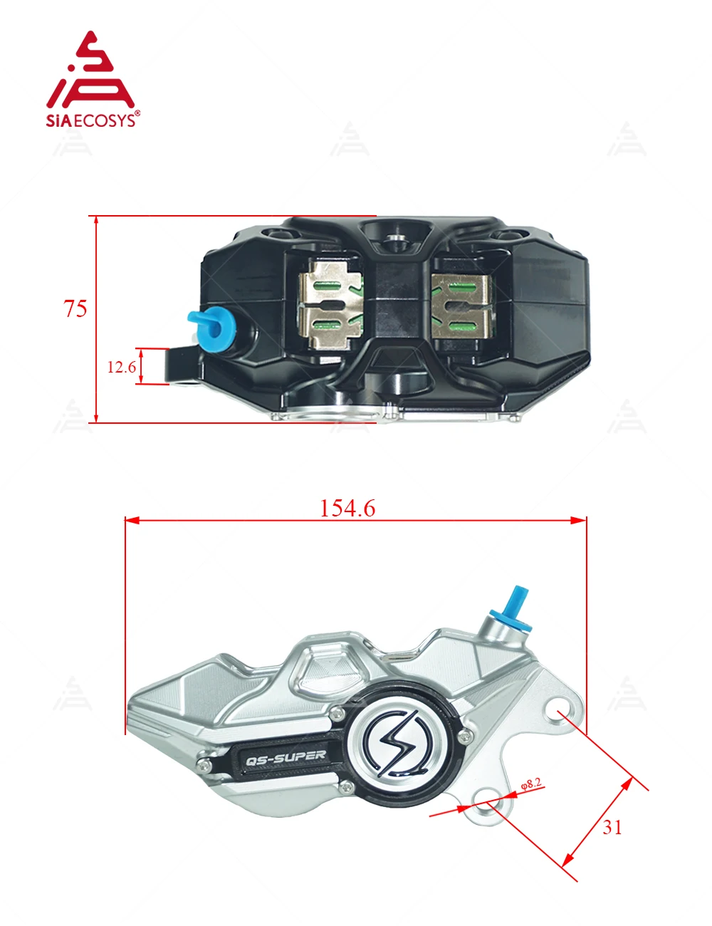QS 4 Pistonlu 220mm Dövme Alüm - Forged Front Brake Caliper 4 Piston incelemesi ve fiyatı
